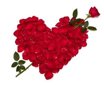 Herzförmiger Rosenblüten Hat Foto