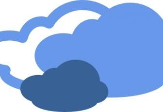 Schwere Wolken Wetter Symbol ClipArt