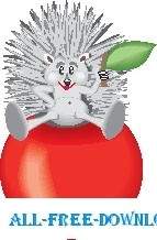 Hedgehog On Apple