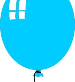 Blau Helium Ballon-ClipArt