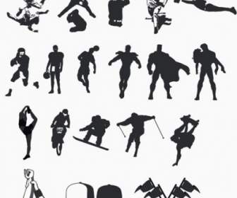 High Quality Sport And Hero Silhouettes Collection Vector