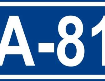 高速道路 A81 記号をクリップアートします。