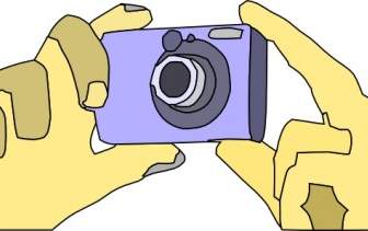 デジタル カメラ クリップ アートを保持