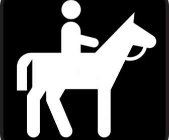 ظهر حصان ركوب الخيل قصاصة فنية