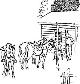 馬のキャンプのクリップアート