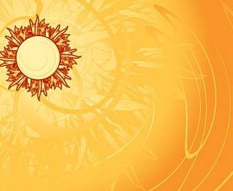 Hot The Sun And Beautiful Background Vector