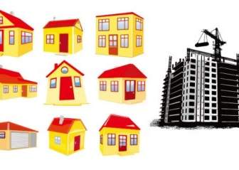 House Building Vector