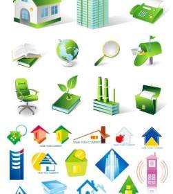 House Real Estate Theme Icon Vector