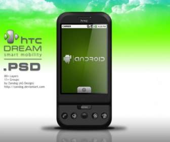 HTC Dream Android Telefon Psd Geschichtet