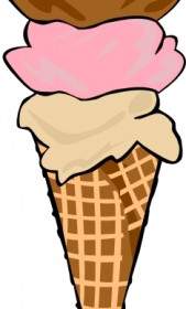 Glace Cône Scoop Clipart