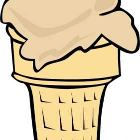 Glace Cône Scoop Clipart