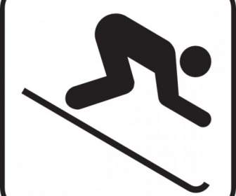 Eis Skifahren Karte Zeichen ClipArts