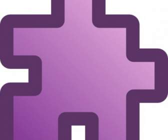 Icono Puzzle Púrpura Clip Art