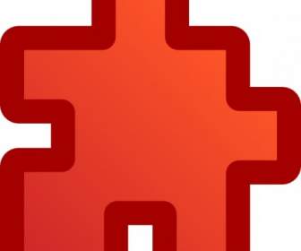 Clipart Rouge Icône Puzzle