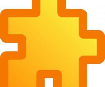 Icono Puzzle Amarillo Clip Art