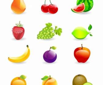 Conjunto De ícones De Frutas