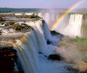 Iguassu Falls Wallpaper Waterfalls Nature