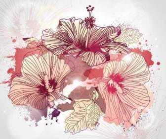 Illustrierte Blumen-Vektorgrafik