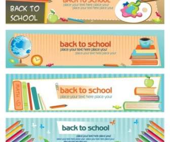 Illustration Style Of Education Theme Banner Design Template Vector