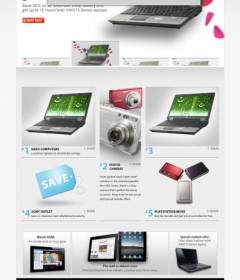 Imitation Sony Sony Website Pages Template Psd Layered