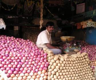 インド市場の野菜