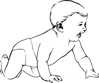 Infant Crawl Clip Art