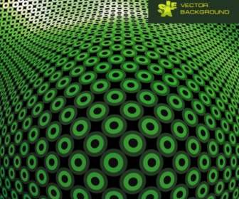 Intensive Green Circle Background Vector
