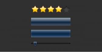 Interface Elements With Star Rating Icons