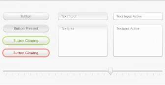 интерфейс комплект с кнопки текстовые поля и слайдер