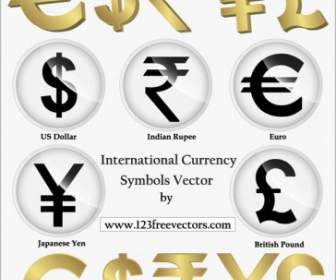 Simbol-simbol Mata Uang Internasional Vektor Png Indian Rupee