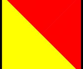 Internationale Maritime Signal Flag Oscar ClipArt