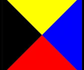 Internationale Maritime Signal Flag Zulu ClipArt
