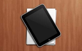 Ipad And Paper Stack Icon