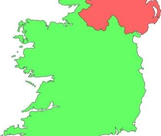 Ireland Contour Map Clip Art