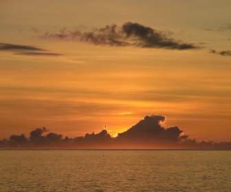 夏威夷島日落太陽