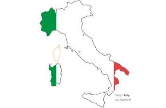 แผนที่อิตาลี