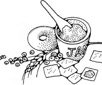 Jam And Crackers Clip Art