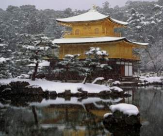 Japan Temple Snow
