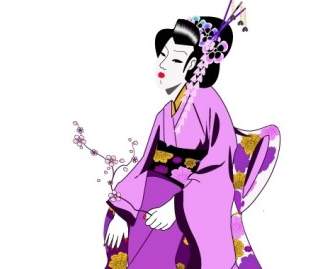 Ragazza Del Geisha Giapponese