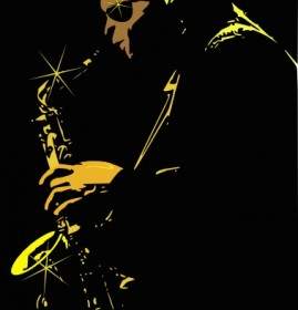 Jazz Music Player Clip Art
