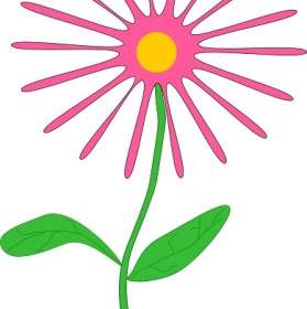 Jenni Whimsical Pink Flower Clip Art