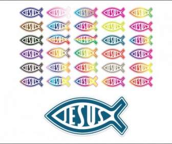 Yesus Ikan Stiker