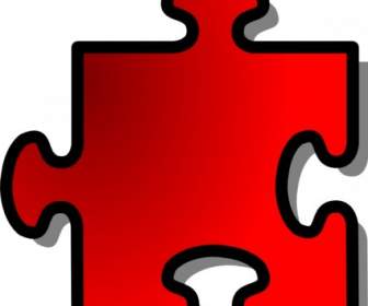 Jigsaw Merah Potongan Clip Art