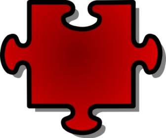 Pieza Clip Art De Jigsaw Puzzle Rojo