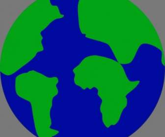 Jonadab Earth With Continents Separated Clip Art