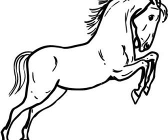Jumping Horse Outline Clip Art