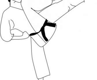Karate Kick Clip Art