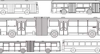 Kinds Of Line Drawing Car Bus Vector