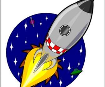 Kliponius Cartoon Rocket Clip Art