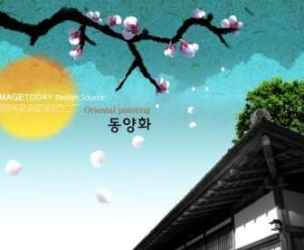 Koreanische überlagert Die Tinte Farbstoff Klassische Psd